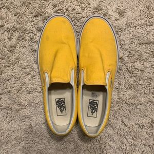 Yellow slip on Vans